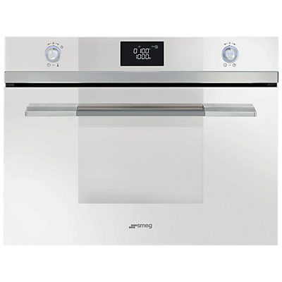 Smeg SF4120MB Linea Aesthetic Microwave Oven with Grill, White Smeg SF4120MB Linea Aesthetic Microwave Oven with Grill, White